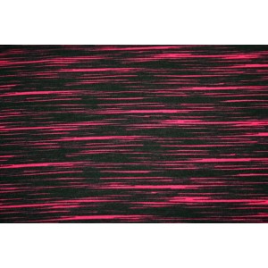 10cm Sommersweat "Linien" pink/schwarz  (Grundpreis € 24,00/m)